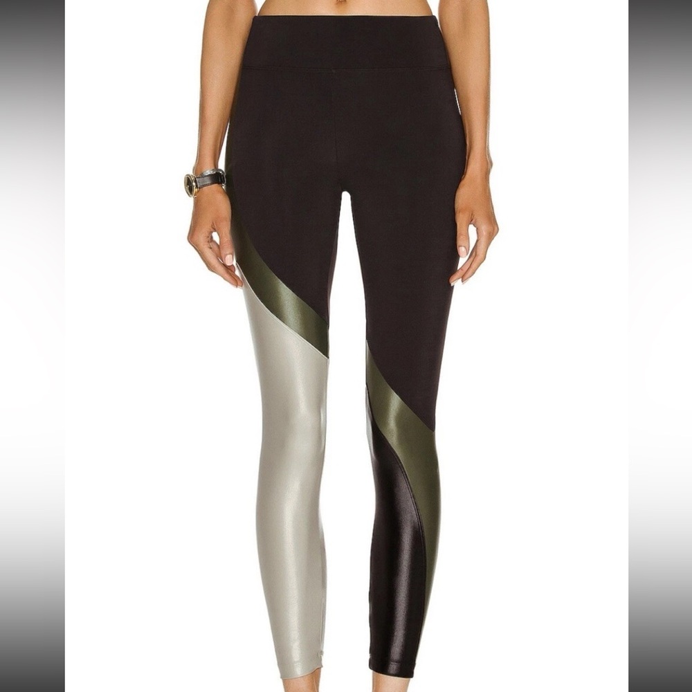 Koral Leggings Sz S Black Green Venus High Rise Legging Athleisure Running